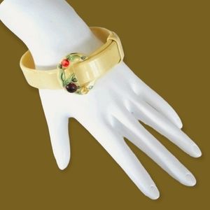 Vintage 1920s Art Deco Celluloid Buckle Slide Bracelet
